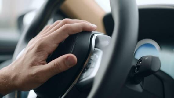 Ruka na volanu automobila