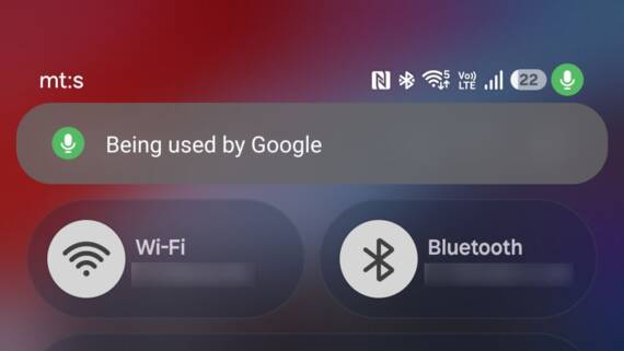 Google pristupa mikrofonu indikator