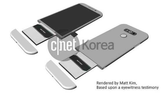 LG G5 modular battery design