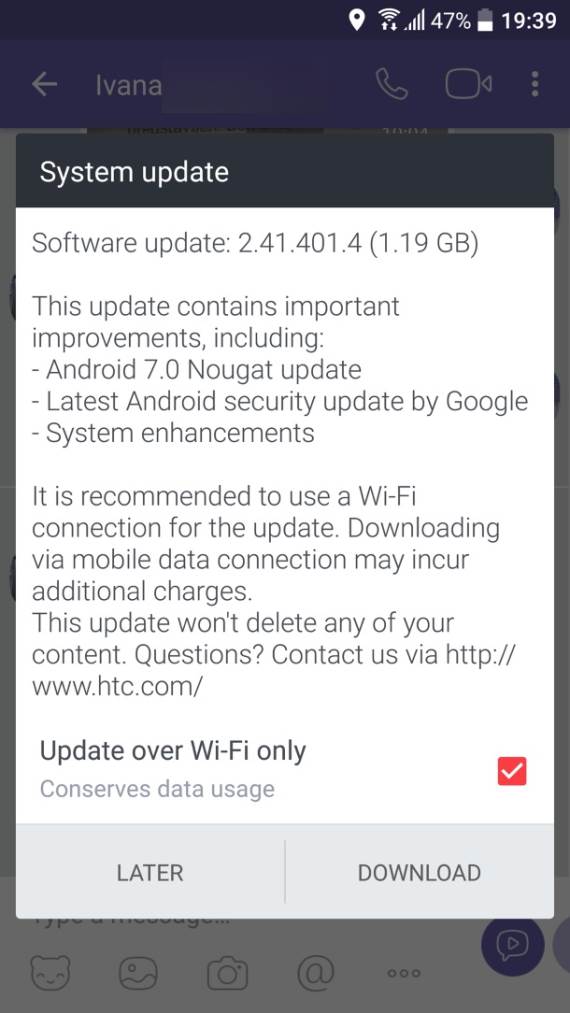 HTC 10 Android Nougat update u Srbiji