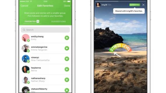 Instagram Favorites posebna grupa za omiljene prijatelje