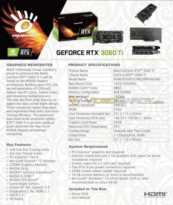 geforce nvidia rtx 3060 ti specifikacija (mobit)
