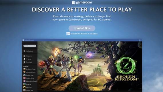 Facebook Gameroom gaming platforma