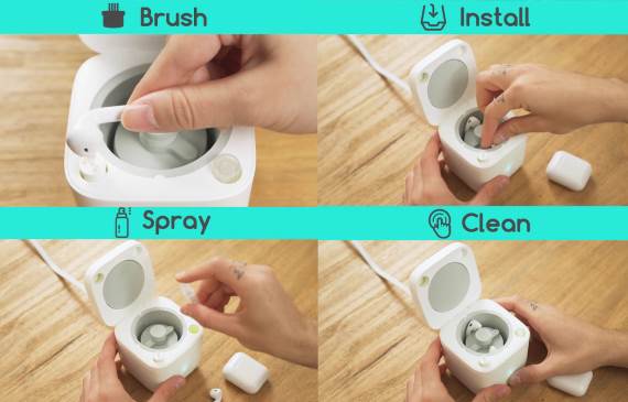 Proces čišćenja slušalica