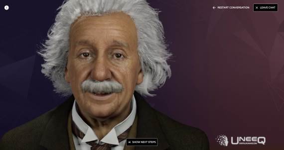 albert ajnštajn četbot uneeq ai veštačka inteligencija dopisivanje