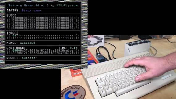 Commodore 64 Bitcoin rudarenje