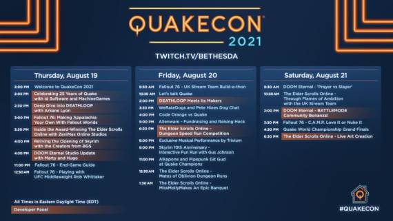 QuakeCon 2021 raspored