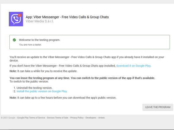 Viber beta aplikacija kako se pridružiti 4