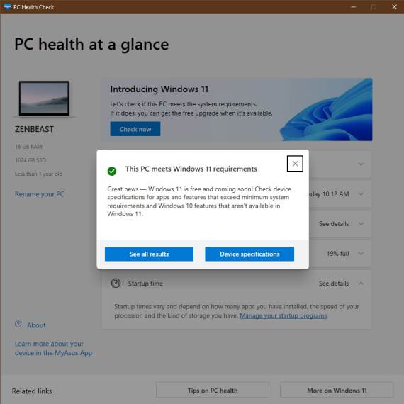 Windows 11 PC Health Check