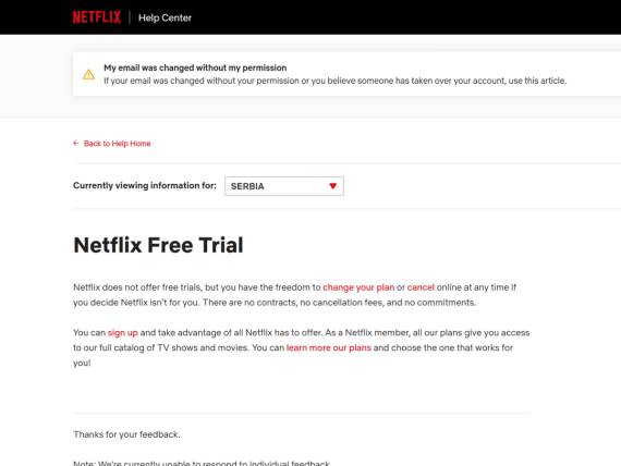 Netflix Free Trial ukinut u Srbiji