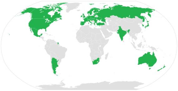Zemlje potpisnice Vasenar sporazuma