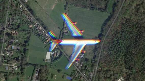 Avion na Google Maps