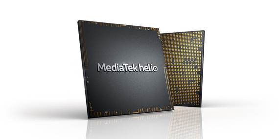 MediaTek Helio čip sa prednje i zadnje strane