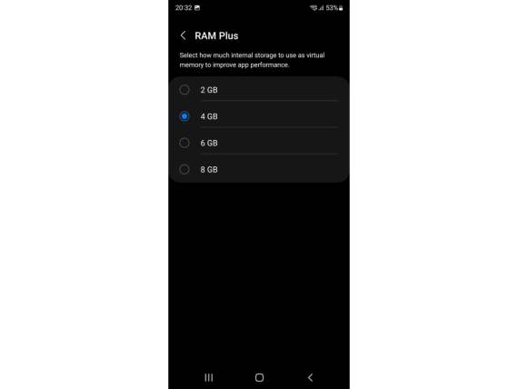 Samsung RAM Plus One UI 4.1