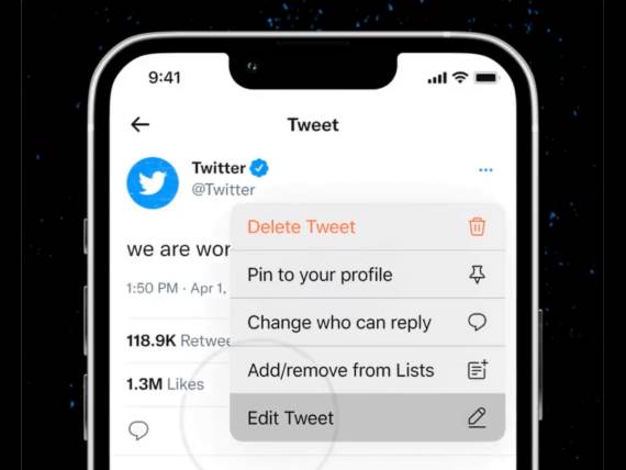 Twitter Edit dugme kako izgleda