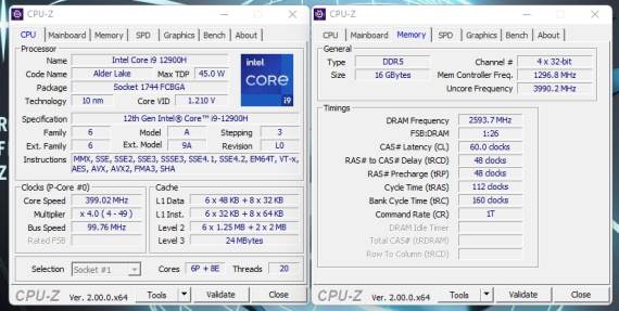 CPU Z, Intel Core i9 procesor