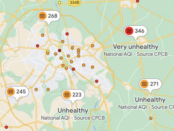 Google Maps kvalitet vazduha nova AQI funkcija