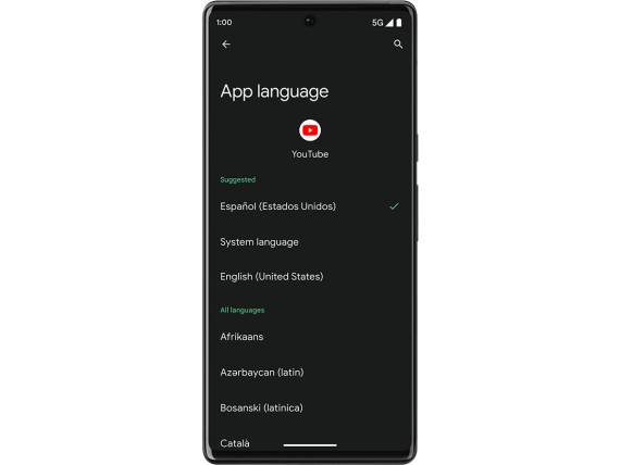 app language Android 13