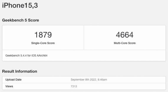 iPhone 14 Pro Max Geekbench