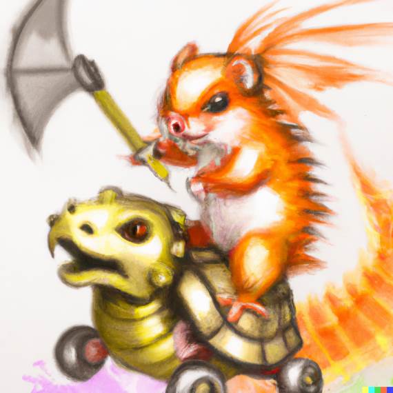 Hrčak sa sekirom jaše zmaja, crtež.jpg