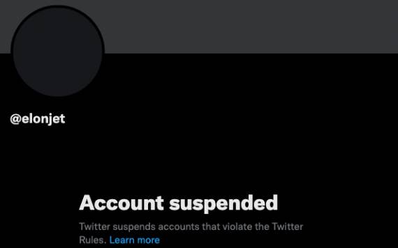 ElonJet nalog suspendovan