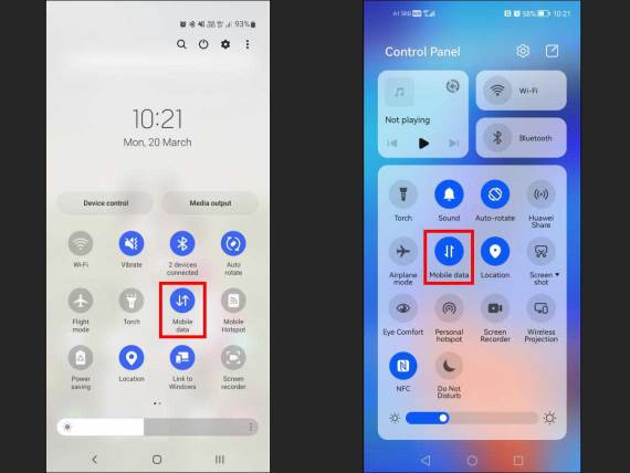 mobilni podaci Android