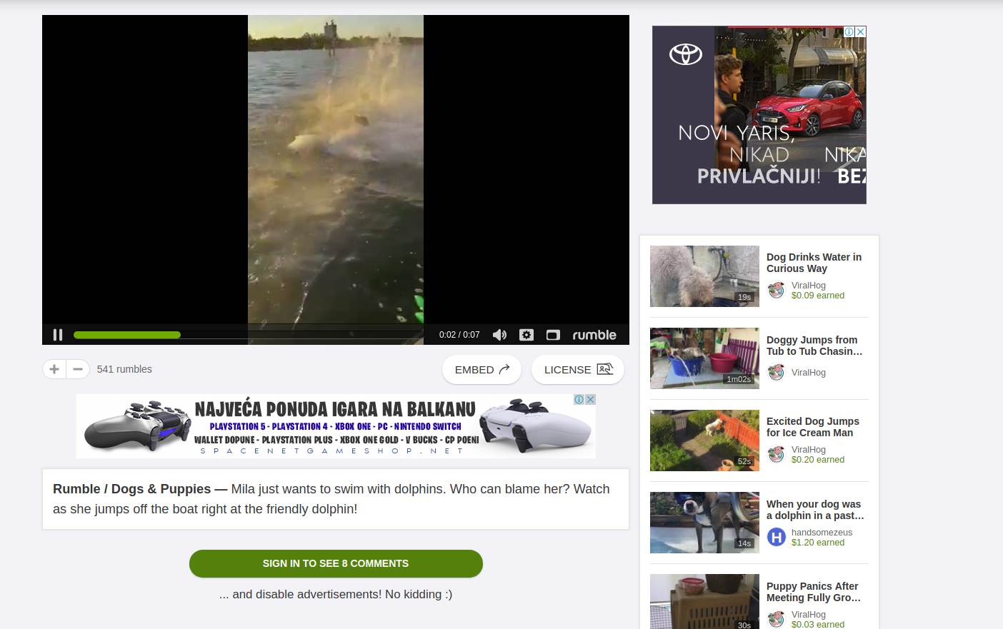 google monopol video snimci youtube rumble