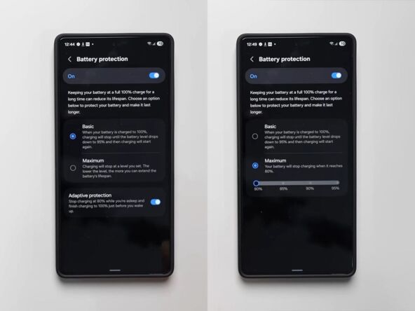 Battery protection opcija na Samsung telefonu