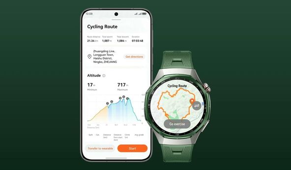 Huawei Watch GT 7 Pro Cycling Route