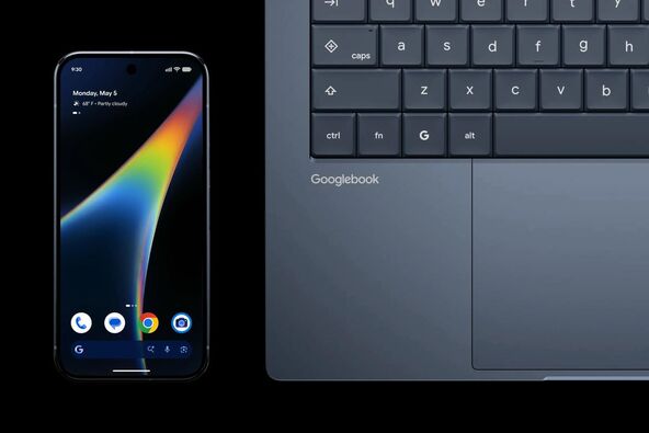 Android telefon i Googlebook