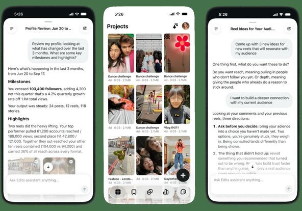Instagram dobio AI analizu u Edits aplikaciji