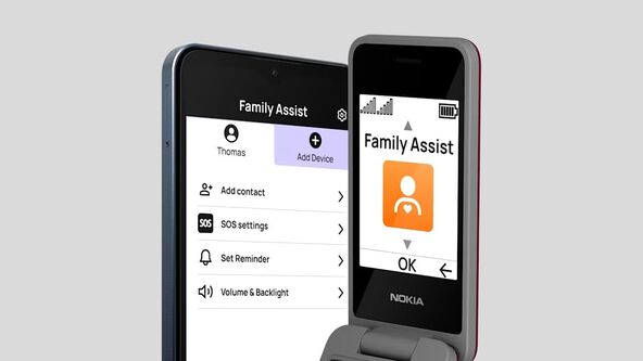 Nokia 2360 Flip i Family assist funkcija