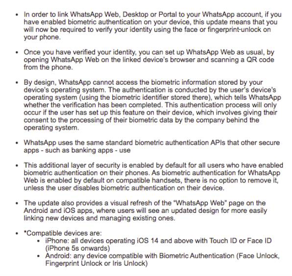whatsapp aplikacija privatnost korisnika biometrijski podaci 