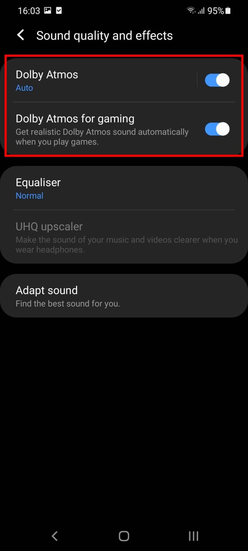mobilni telefoni video igre saveti podešavanja dolby atmos