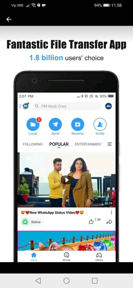 štetna aplikacija za android telefone shareit 