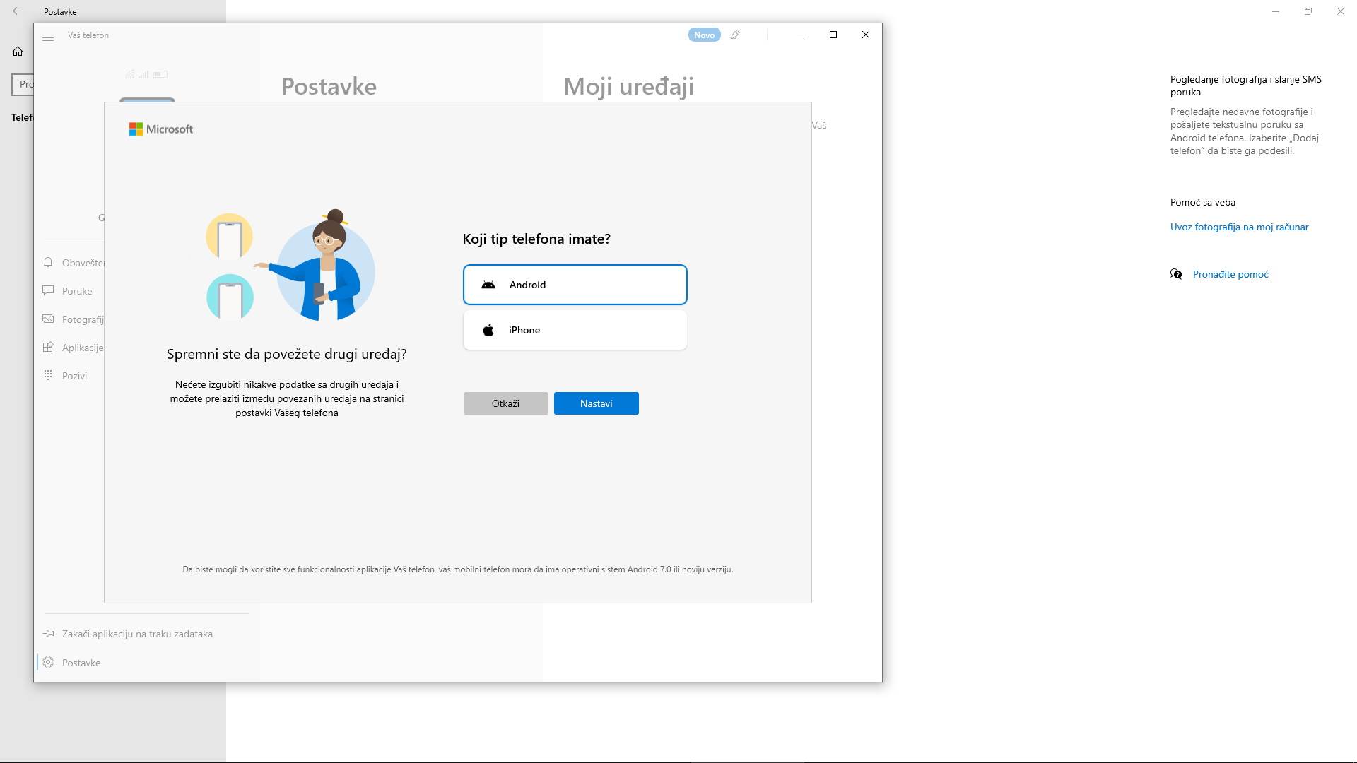 Povezivanje Android telefona na Windows računar kako se koriste Your Phone i Phone Link