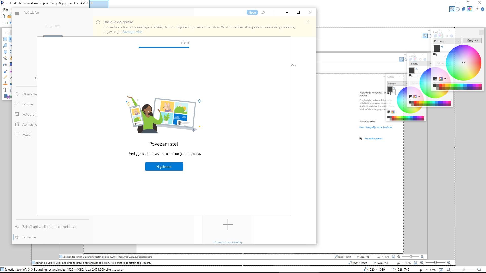 Povezivanje Android telefona na Windows računar kako se koriste Your Phone i Phone Link