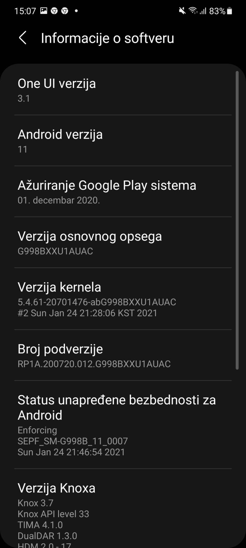 Samsung One UI 3.1 update novosti slike video kako izgleda korisnicko okruženje Galaxy softver OS