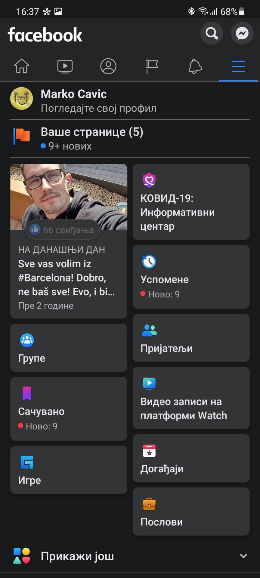 facebook dark mode kako radi aktivacija slike taman režim fejs aplikacija video