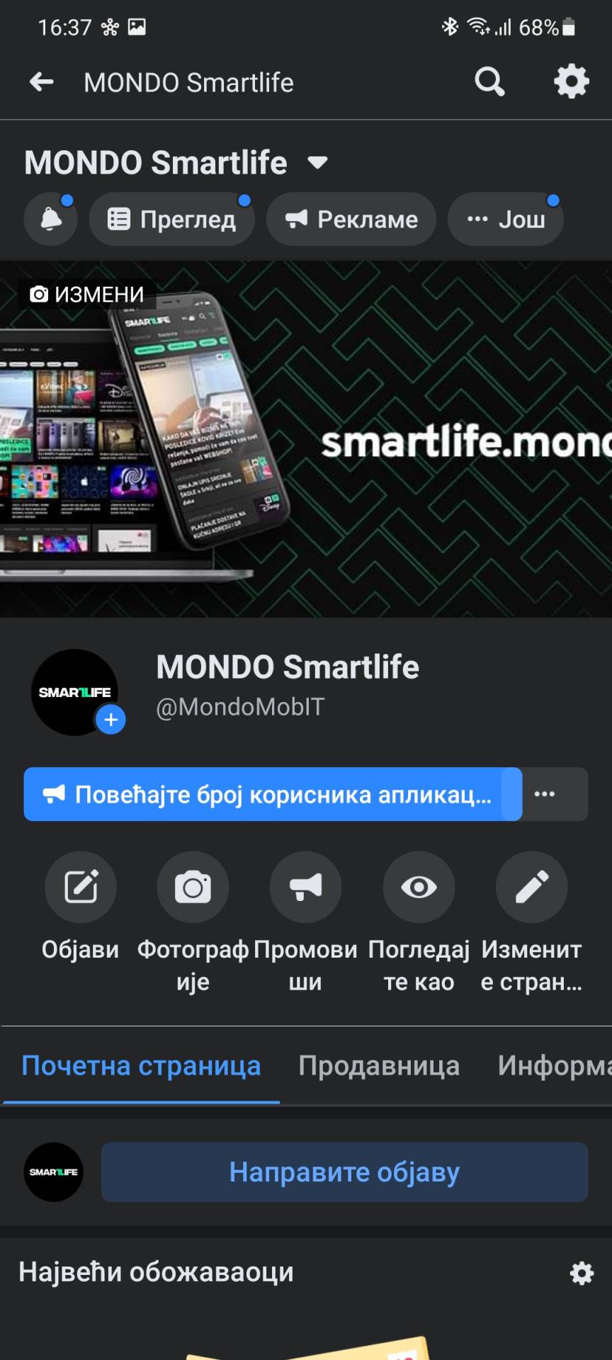 facebook dark mode kako radi aktivacija slike taman režim fejs aplikacija video
