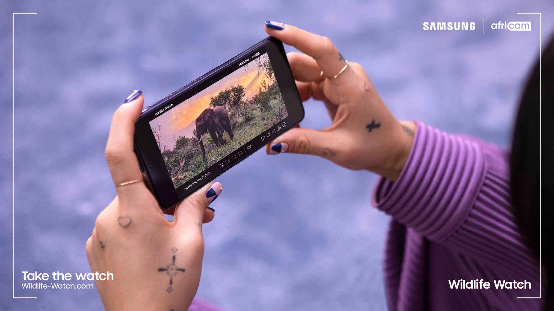 samsung galaxy wildlife watch afrika divlje životinje žirafe ocuvanje prirode savana