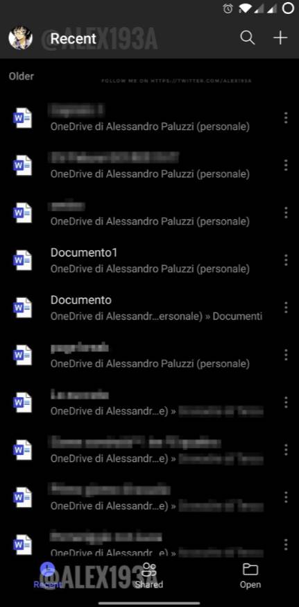 office dark mode word microsoft android telefon aplikacije