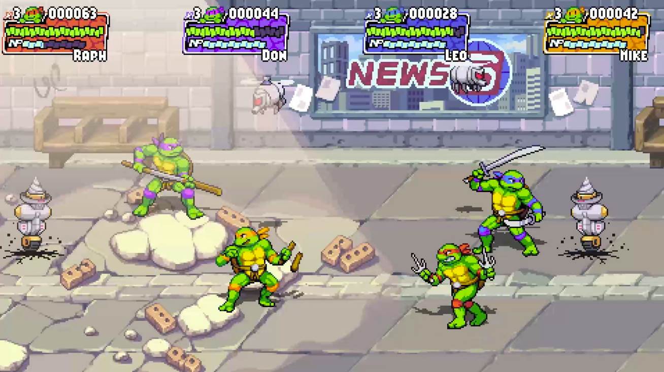 nindža kornjače tmnt crtani video igre 
