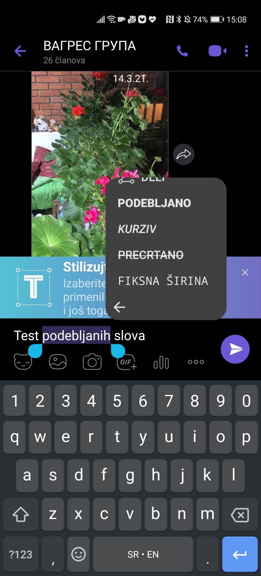 viber izmena teksta poruke bold italic formatiranje pisanja poruka vajber nova opcija kako radi foto