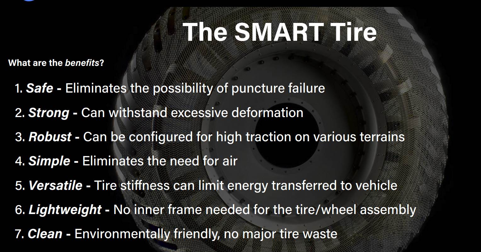 probušena guma točak nasa mars metalna guma smart tire company