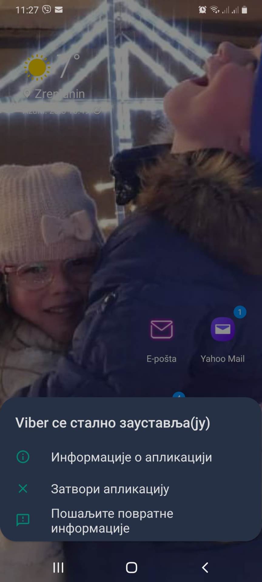 viber android aplikacije ne rade pucaju izbacuju na početni ekran sistemski webview greška update