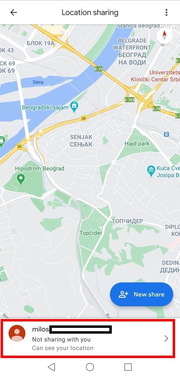 google mape deljenje lokacije praćenje telefonom