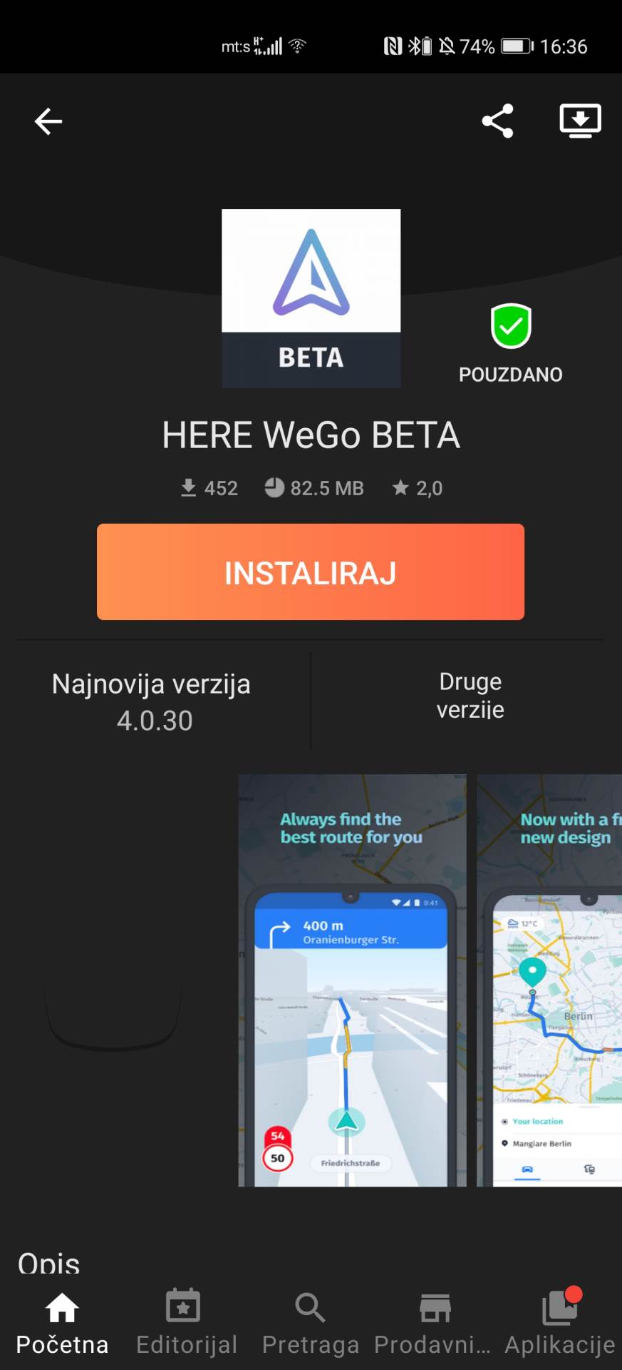 besplatna gps navigacija ne radi bez interneta here wego mapa srbije foto