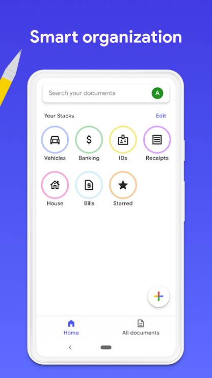 google stack aplikacija za sortiranje dokumenata