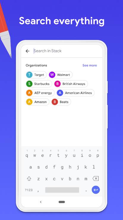google stack aplikacija za sortiranje dokumenata